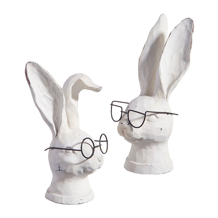 Easter Bunny outlet Rabbit with Glasses Statues