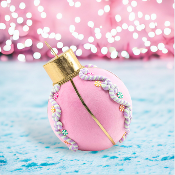 PINK BAUBLE TABLETOP ORNAMENT
