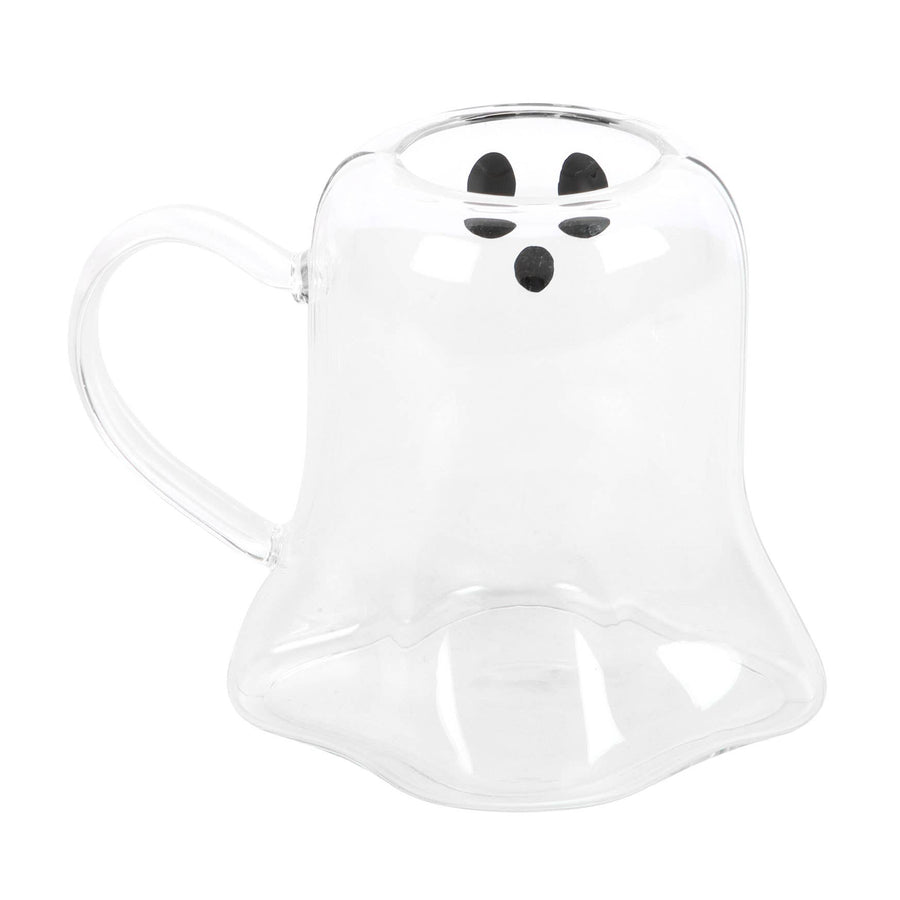 GHOST SHAPED GLASS HALLOWEEN MUG