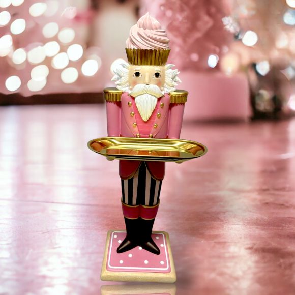 CANDY TOWN NUTCRACKER WITH TRAY