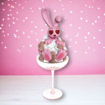 PINK BUNNY IN GLASS