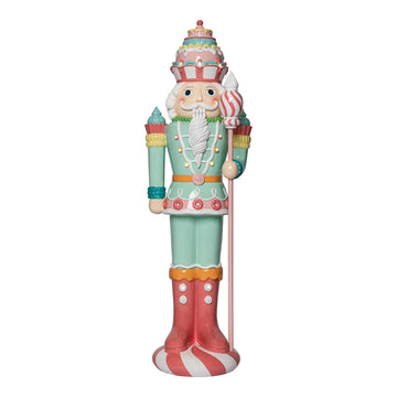 PASTEL NUTCRACKER ON PEPPERMINT WITH STAFF