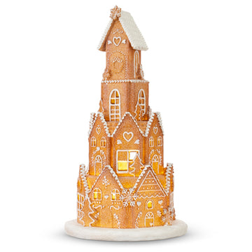 WHITE ICING ROUND GINGERBREAD HOUSE