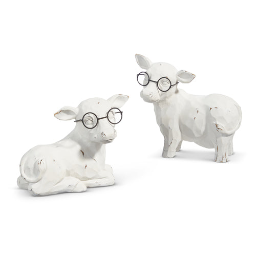 FARMHOUSE COW WITH GLASSES