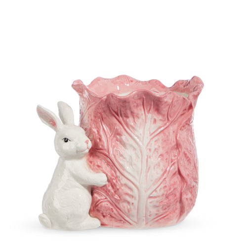 PINK CABBAGE CONTAINER WITH BUNNY