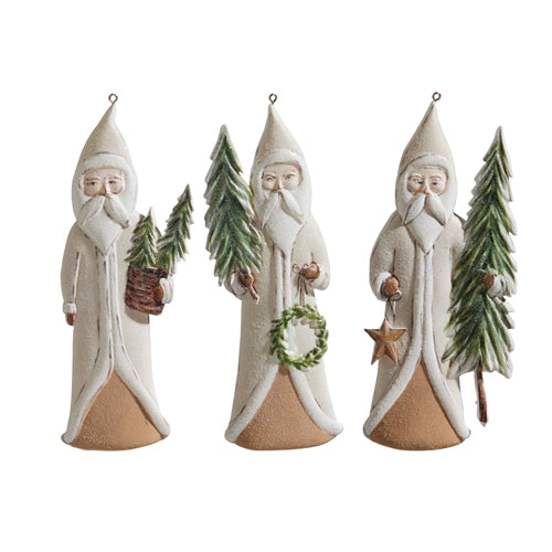 NATURAL SANTA WITH TREE ORNAMENTS