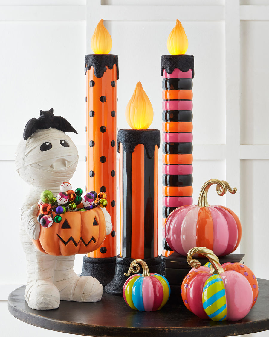 STRIPE BATTERY OPERATED CANDLE