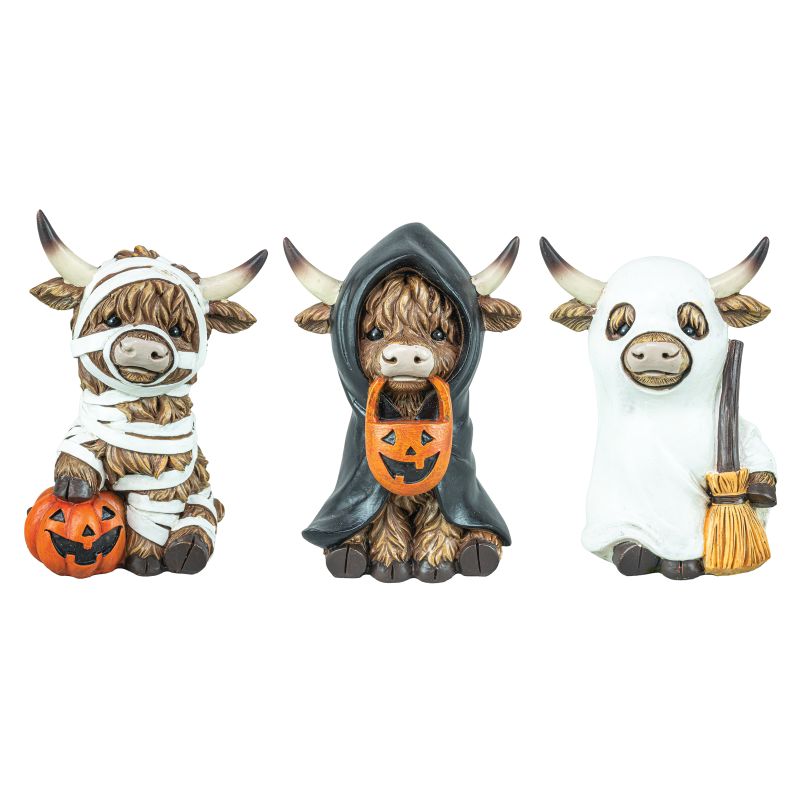 TRICK OR TREATER HIGHLAND COW SET