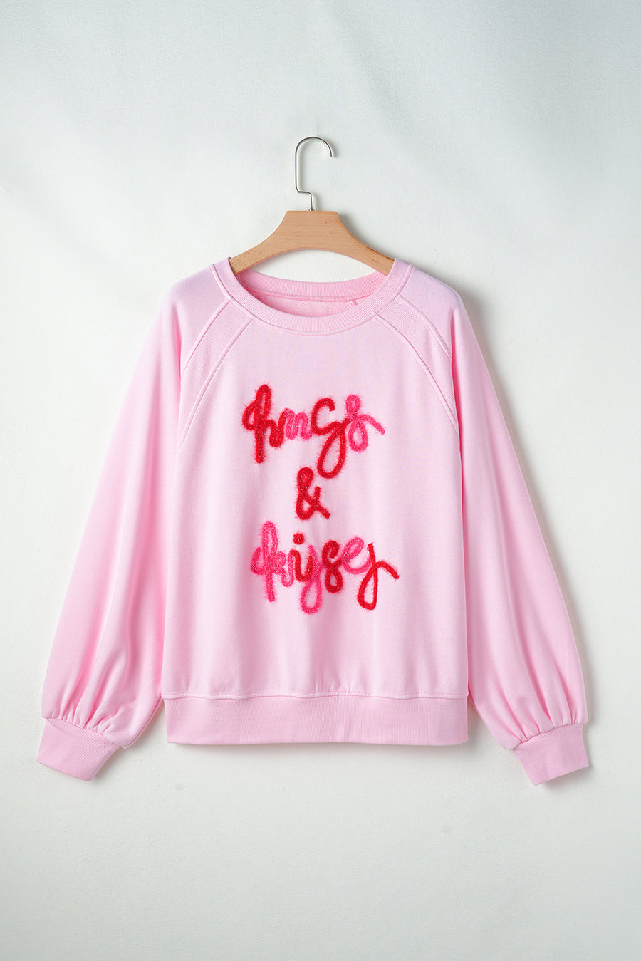 Pink Tinsel Hugs and Kisses Raglan Sleeve Sweatshirt