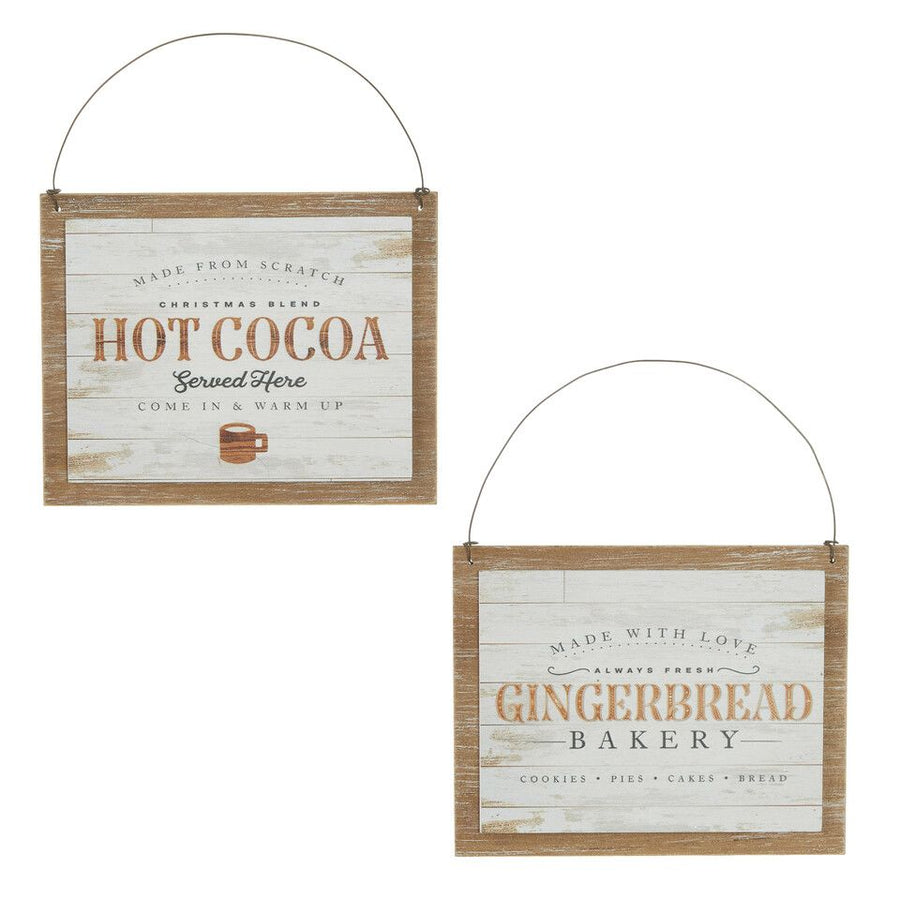 GINGERBREAD BAKERY OR HOT COCOA ORNAMENT SIGN