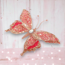 PINK SEQUIN BUTTERFLY PICK
