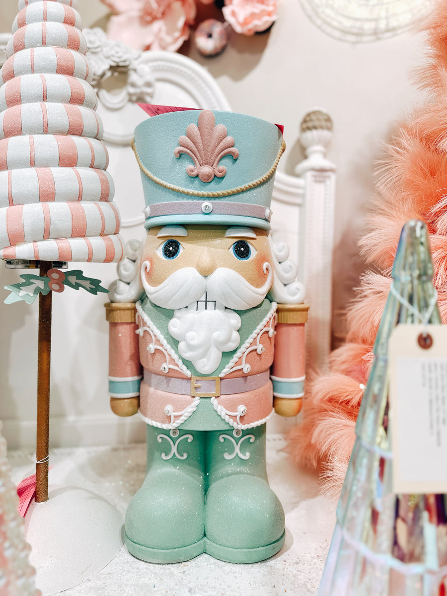 ILLUMINATED PINK AND MINT NUTCRACKER