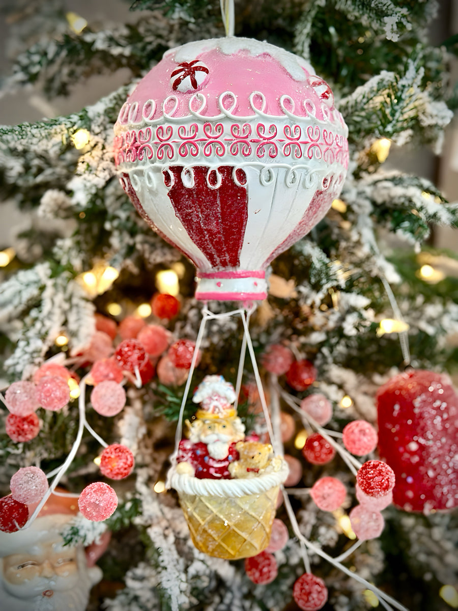 SANTA SWEETS HOT AIR BALLOON ORNAMENT