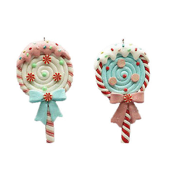 ASSORTED CANDY LOLLIPOP ORNAMENTS