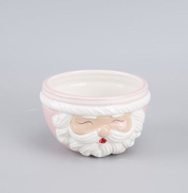 PINK SANTA CERAMIC BOWL