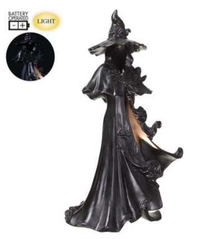 LIGHTED HALLOWEEN WITCH FIGURE - PREORDER; PLEASE READ DETAILS!