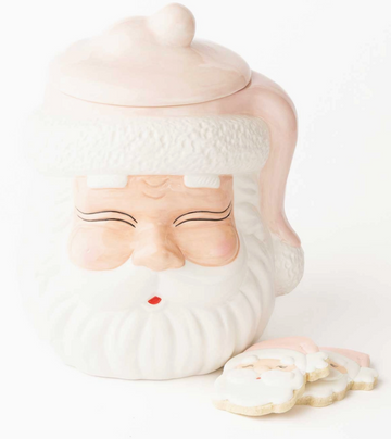 PINK SANTA COOKIE JAR