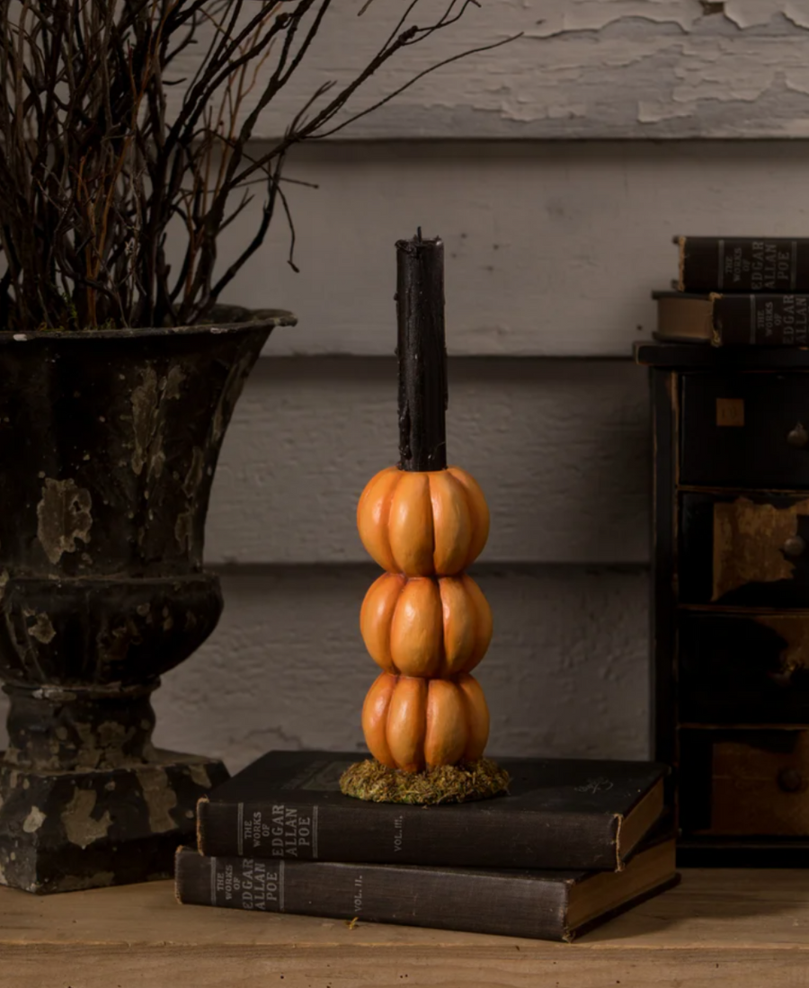 PUMPKIN STACK CANDLESSTICK