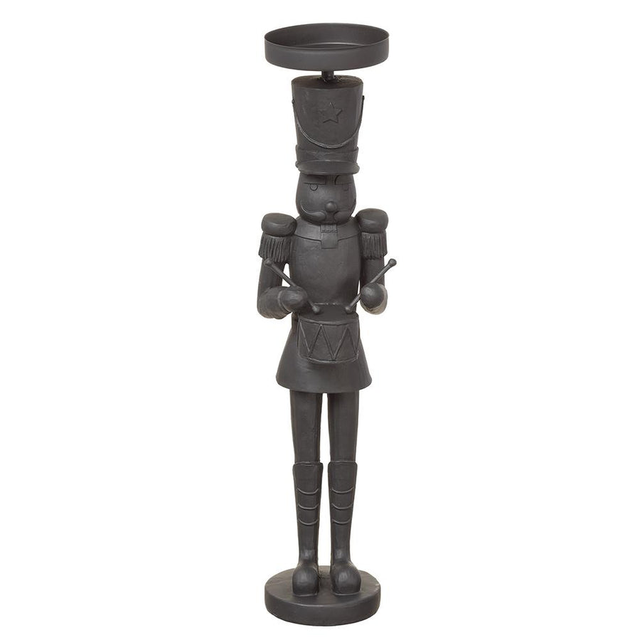 BLACK DRUMMER NUTCRACKER CANDLEHOLDER