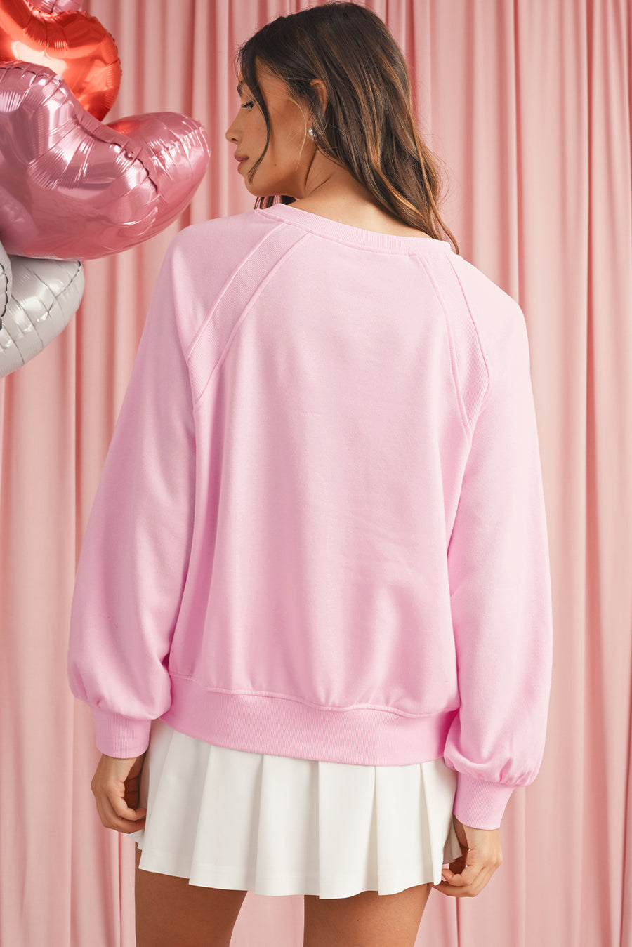 Pink Tinsel Hugs and Kisses Raglan Sleeve Sweatshirt