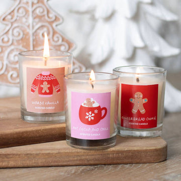 SUGARPLUM FUN CHRISTMAS VOTIVE CANDLE TRIO