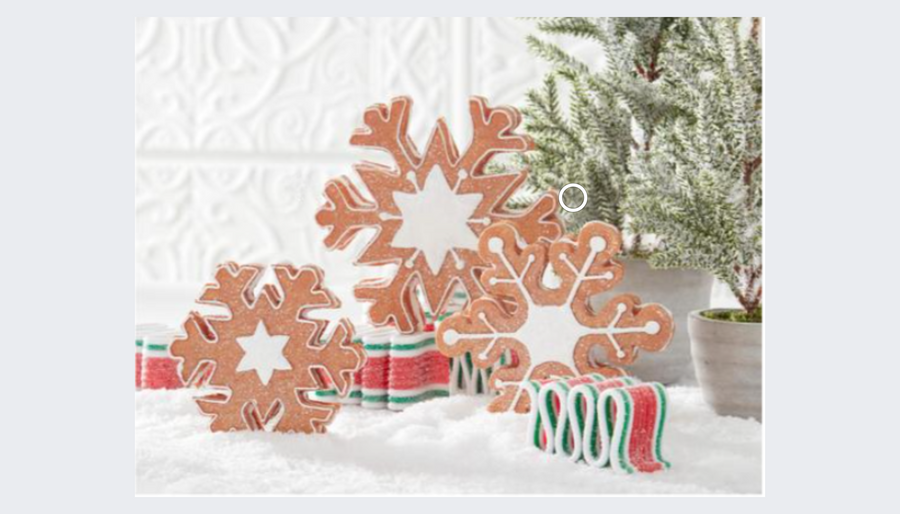 FROSTED GINGERBREAD SNOWFLAKE COOKIE SET