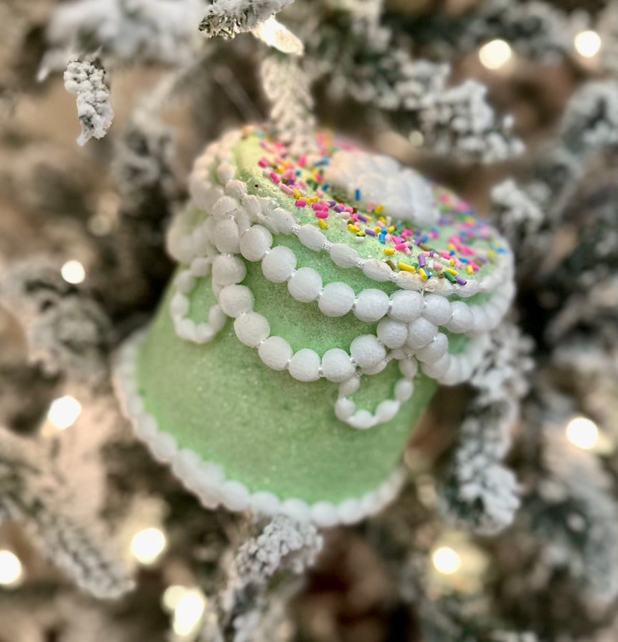 PASTEL CANDY DECORATED CAKE ORNAMENT