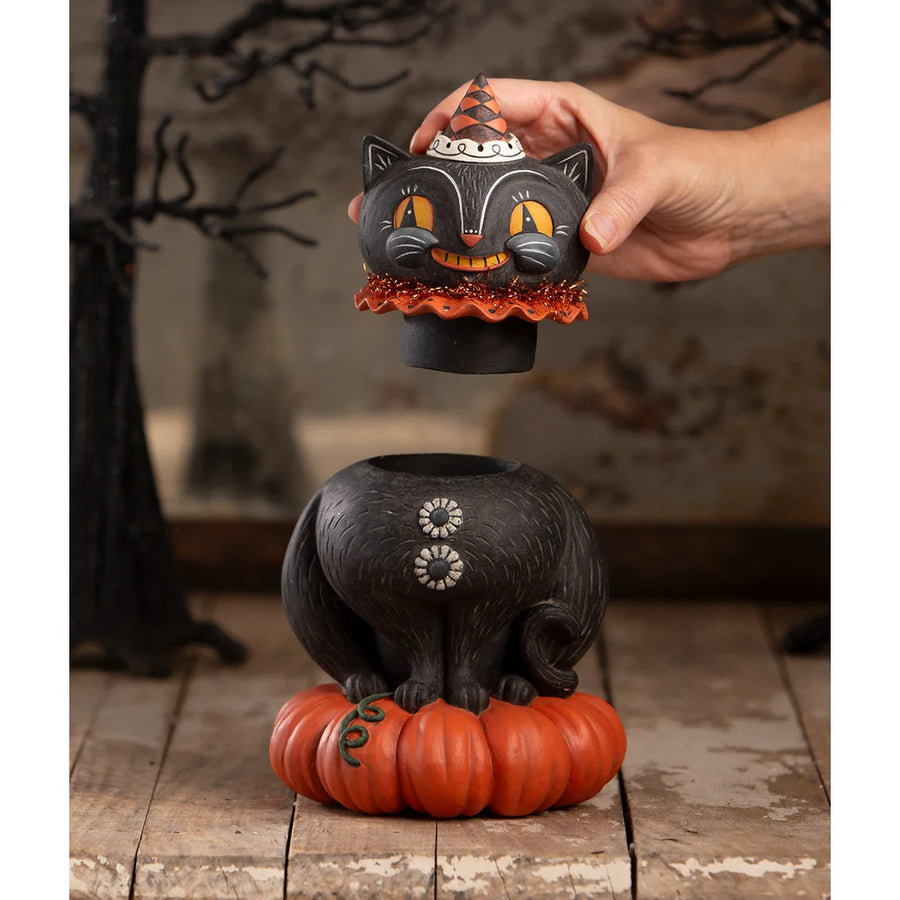 HAPPY PLUMPKIN JACK CONTAINER BY JOHANNA PARKER FOR BETHANY LOWE DESIGNS