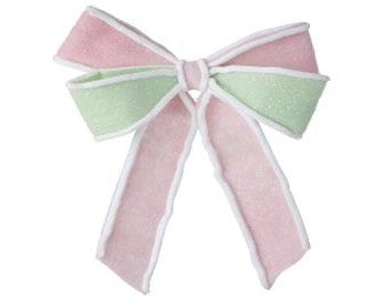 FROSTED PASTEL BOW ORNAMENT