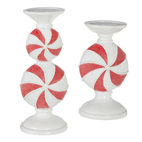 PEPPERMINT CANDLE HOLDER SET