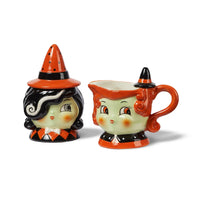 JOHANNA PARKER CARNIVAL COTTAGE WITCH CREAM AND SUGAR SET – Purple