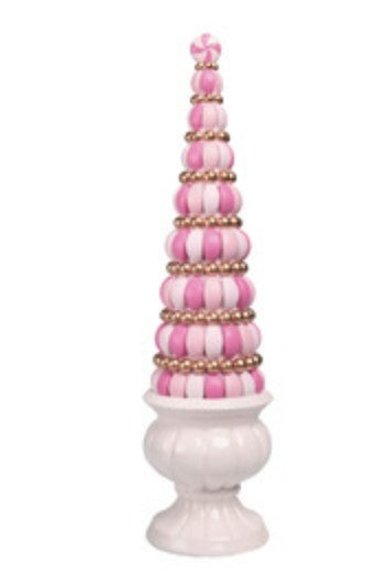 PINK PASTEL CANDY TREE ON PEDESTAL