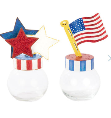 ROUNDTOP COLLECTION FLAG AND STAR BUBBLE JARS