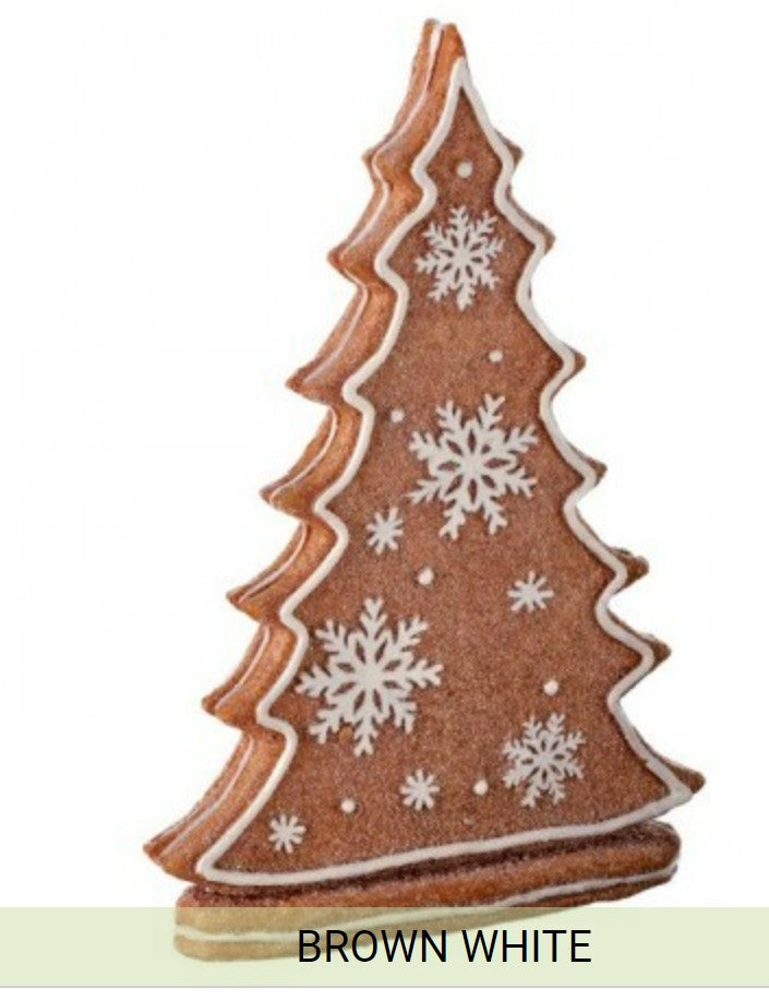 GINGERBREAD TREE WITH SNOWFLAKES