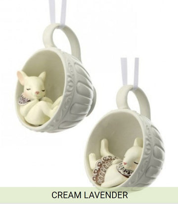 MOUSE IN TEACUP ORNAMENT SET