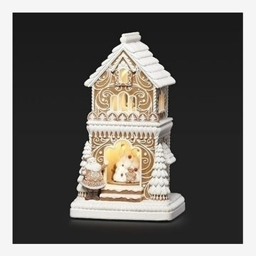 MUSIC LIGHTED GINGERBREAD HOUSE