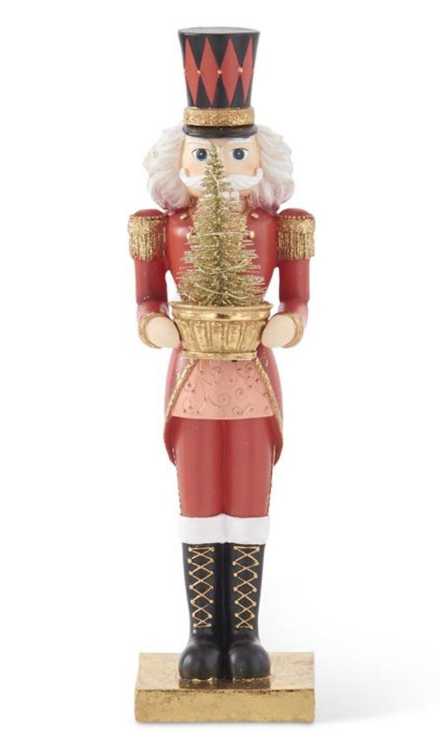 RED/GOLD/PINK NUTCRACKER WITH LED TREE