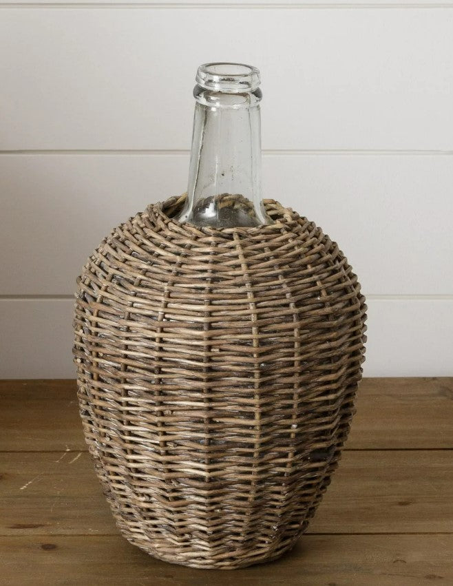 WILLOW DEMIJOHN WITH GLASS BOTTLE
