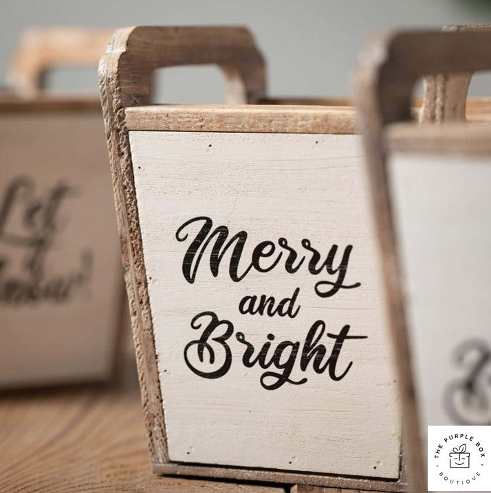 MERRY/BRIGHT/SNOW PLANTERS