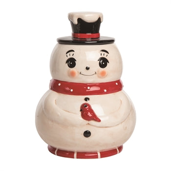 JP HOLIDAY  SWEET SNOWMAN COOKIE JAR